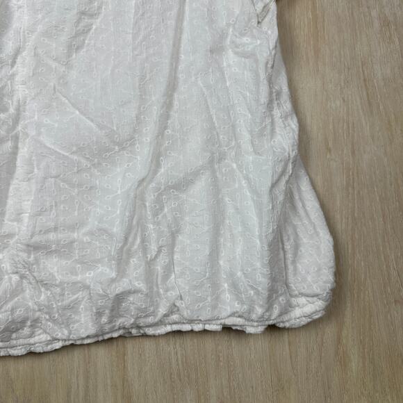 Lane Bryant White Short Sleeve Casual Textured Off Shoulder Summer Top 22/24 - Picture 12 of 14